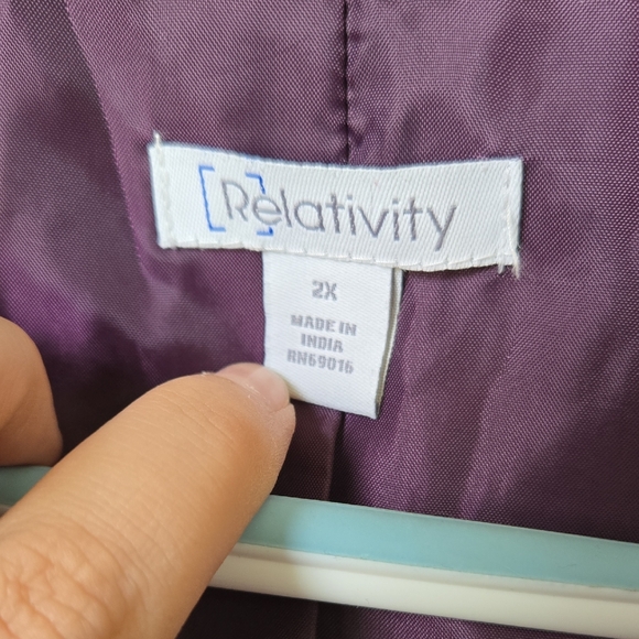 Purple Corduroy Women's Jacket - Picture 3 of 4